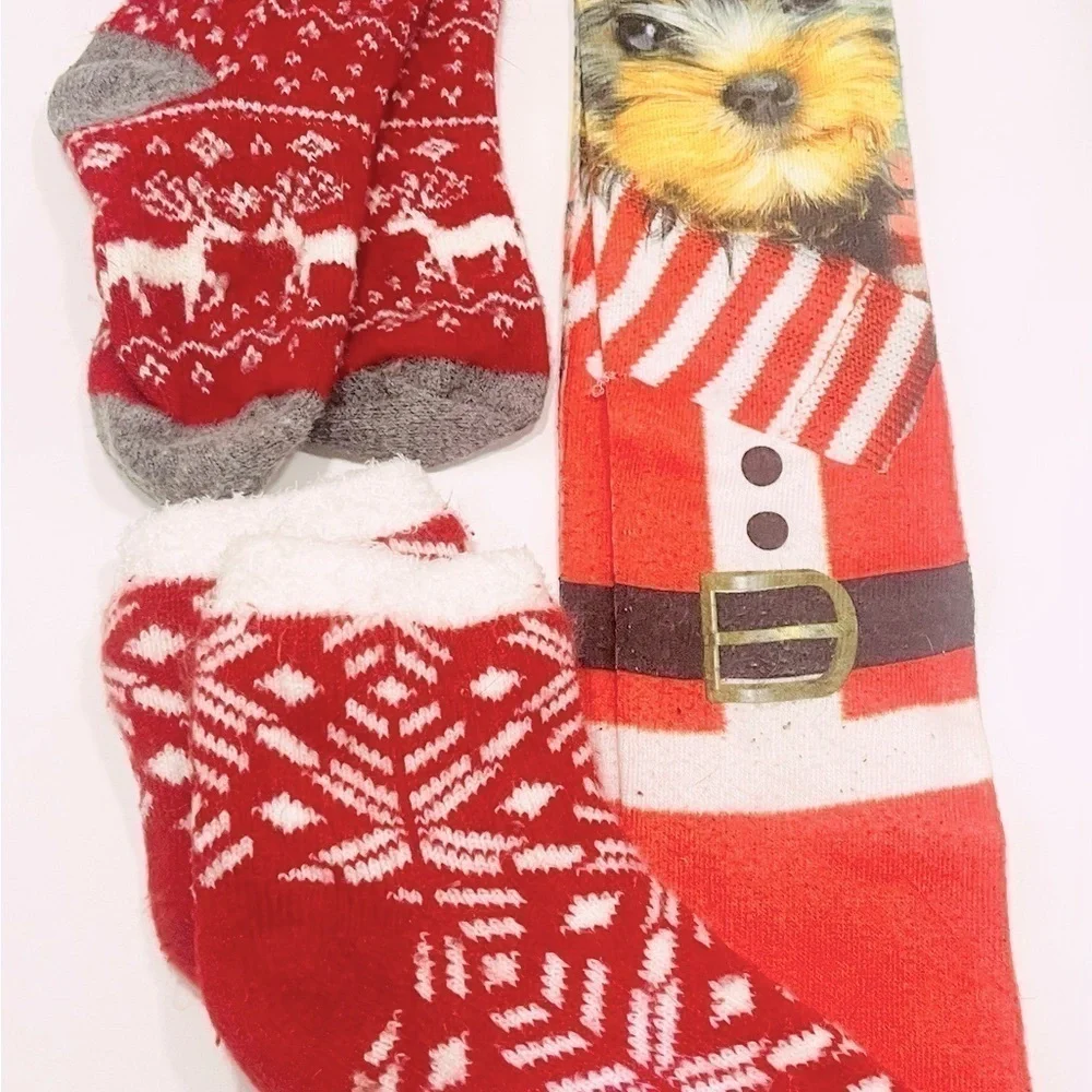 Lot of 8 Holiday Socks Christmas Valentines Halloween llama raccoon skull yorkie